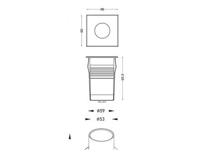 Ландшафтный светильник Deko-Light Easy COB Square III WW 730468