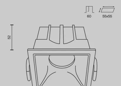 Встраиваемый светильник Maytoni Alfa LED DL043-01-10W3K-SQ-WB