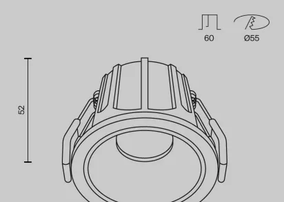 Встраиваемый светильник Maytoni Alfa LED DL043-01-10W4K-RD-WB