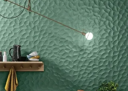 Плитка Leaf Deep Blue matt 35x100