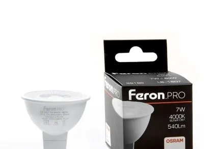 Лампа светодиодная Feron G5.3 7W 4000K матовая LB-1607 38180