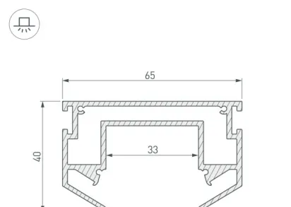 Профиль-держатель Arlight LGD-Strech-4TR-2000 033090