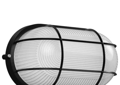 Светильник НПП1202 овал с решеткой 100Вт IP54 черный IEK LNPP0-1202-1-100-K02