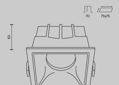 Встраиваемый светильник Maytoni Alfa LED DL043-01-15W4K-SQ-WB