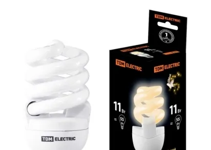 Лампа энергосберегающая TDM Electric E27 11W 2700K матовая SQ0323-0061