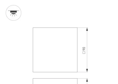 Встраиваемый светодиодный светильник Arlight DL-Grigliato-S90x90-12W Day4000 038336