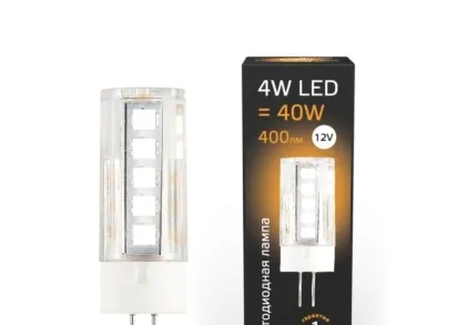 Лампа светодиодная Gauss G4 4W 2700К прозрачная 207307104