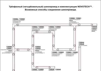 Соединитель с токопроводом прямой внешний для трехфазного шинопровода Novotech Port 135050