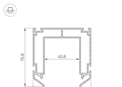Профиль-держатель Arlight MAG-STRETCH-45-2000 032752(2)