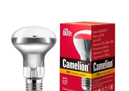 Лампа накаливания Camelion E27 60W 60/R63/E27 8980