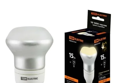 Лампа энергосберегающая TDM Electric E27 15W 2700K белая SQ0323-0147
