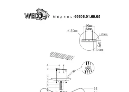 Потолочная люстра Seven Fires Isora 66606.01.69.05