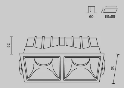 Встраиваемый светильник Maytoni Alfa LED DL043-02-10W4K-D-SQ-WB