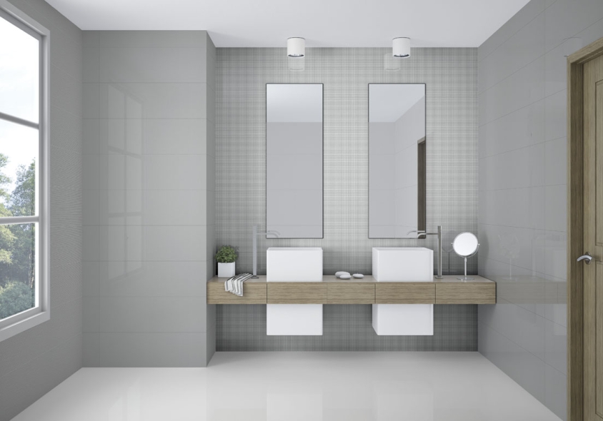 Плитка Rev. MOS SILEXTILE TAUPE LAP. RECT. 25x75